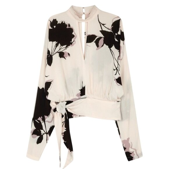 Free People Say You Love Me Floral Print Keyhole Top Size S - Picture 6 of 13